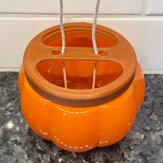 Glass Pumpkin Candle Jar Wick Bar