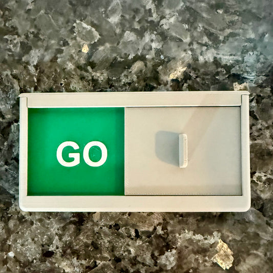 Go/Stop Bathroom Status Sign for Public Bathrooms