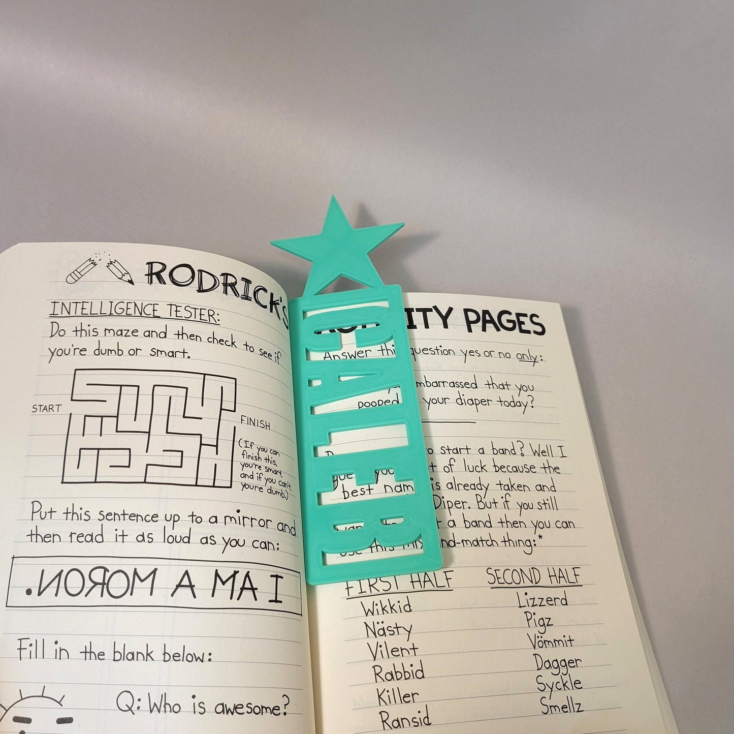 Personalized Bookmark - Unique Name and Symbol - Birthday Gift - Books - 3D Printed