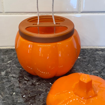 Glass Pumpkin Candle Jar Wick Bar