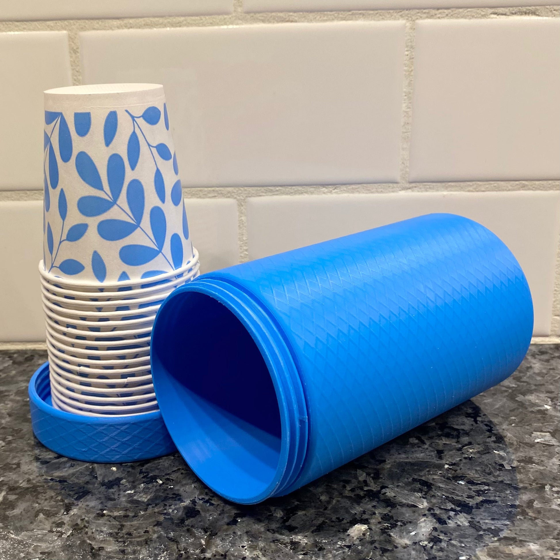 Dixie cup travel sleeve 5oz size showing protective rigid design