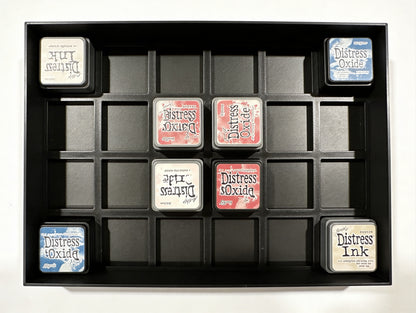 Distress Oxide Mini Ink Pad Holder – 24 Slot Storage Tray for Tim Holtz Mini Ink Pads