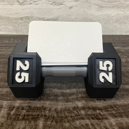 Dumbbell Business Card Holder