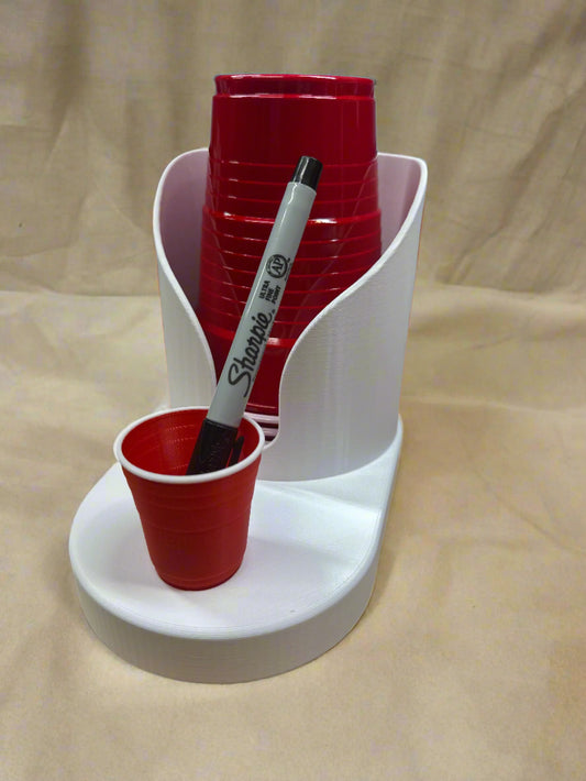 Disposable Cup Holder with Marker Slot - Party Cup Organizer for 16oz Cups