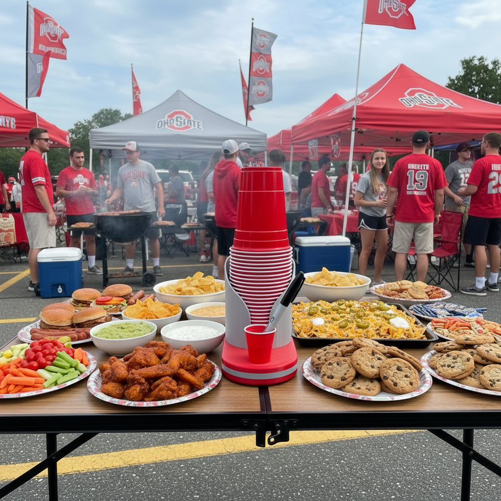 Disposable Cup Holder with Marker Slot - Party Cup Organizer for 16oz Cups