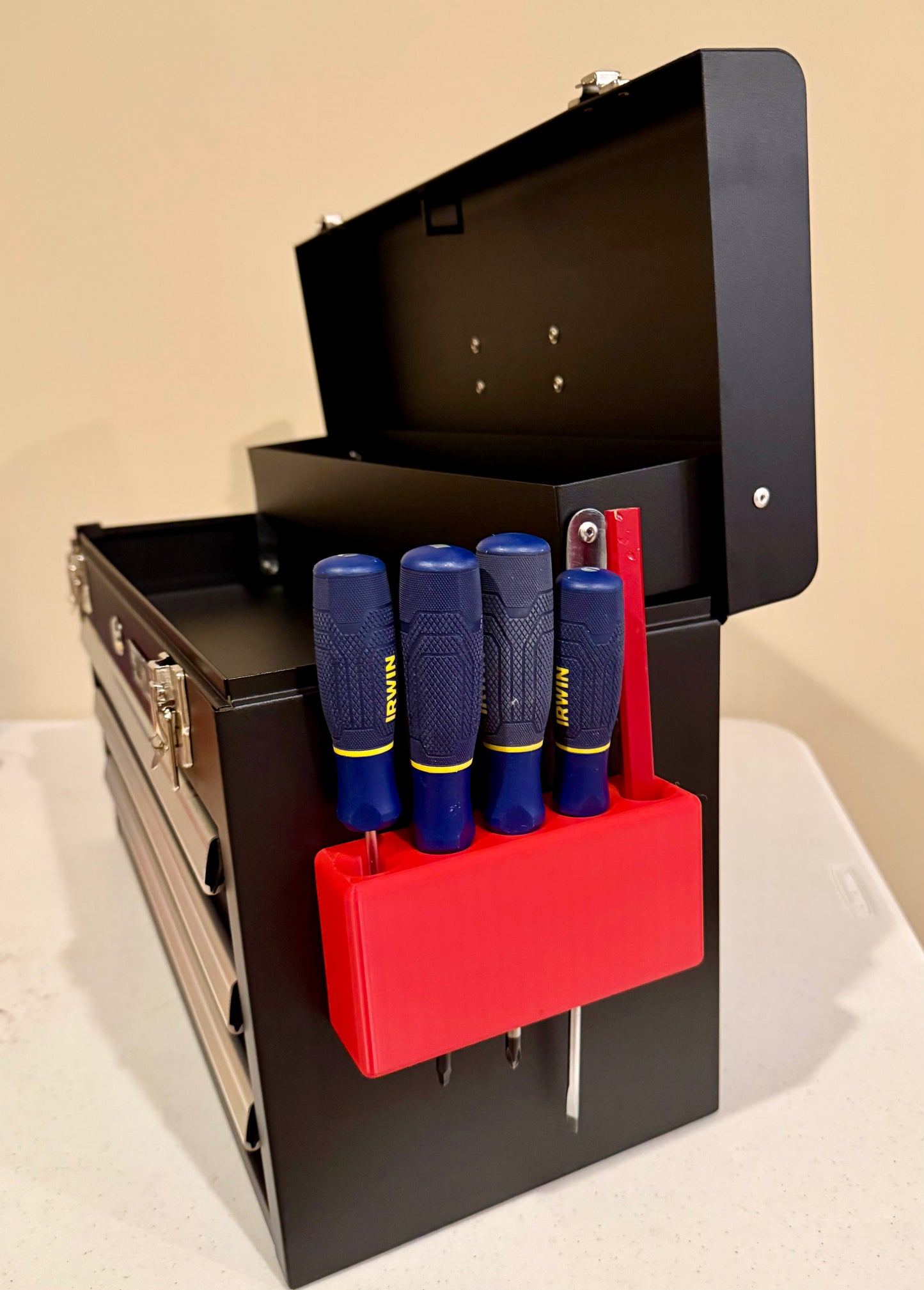 Tool Box Helper – Magnetic Screwdriver & Pencil Holder