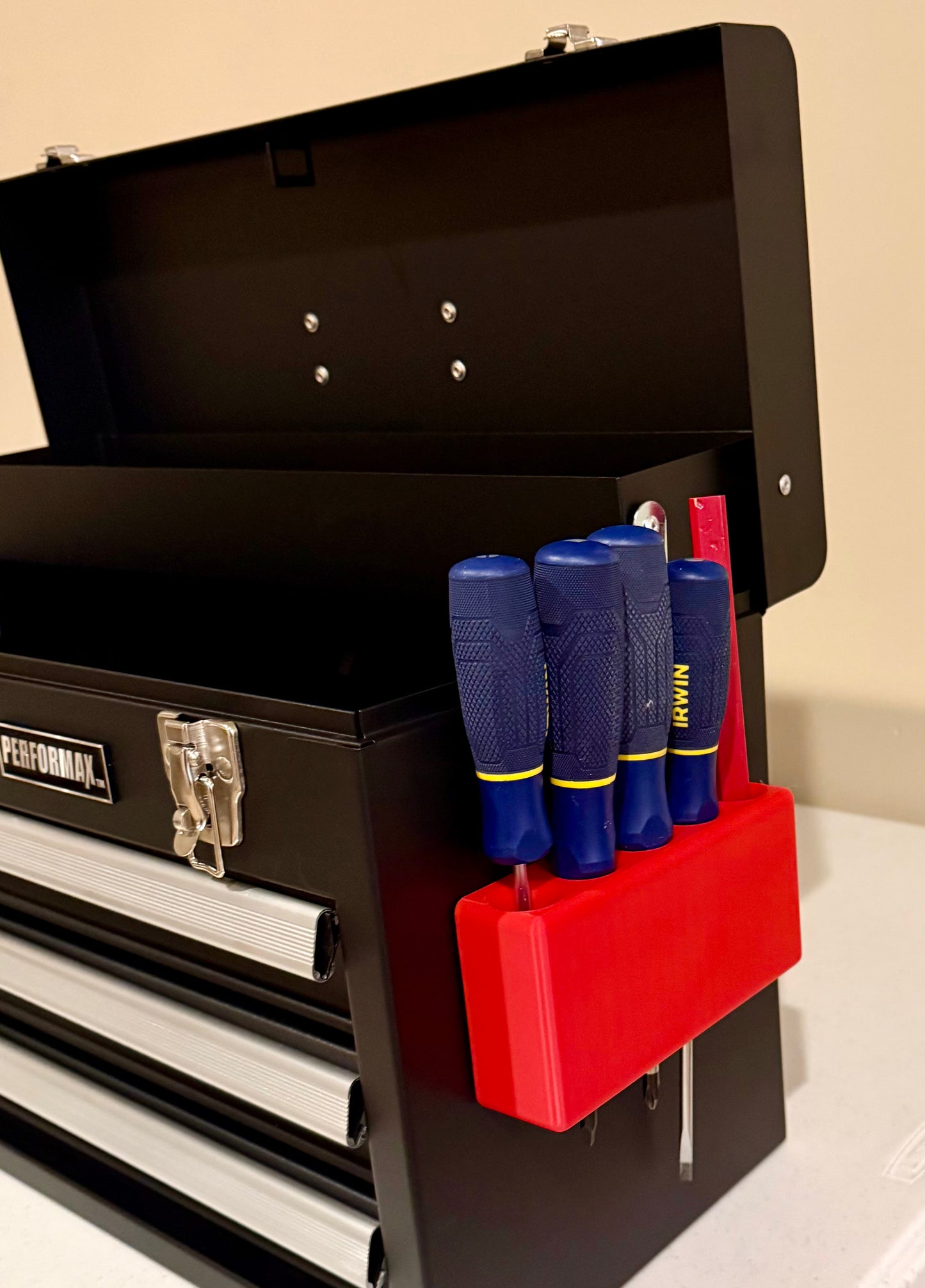 Tool Box Helper – Magnetic Screwdriver & Pencil Holder