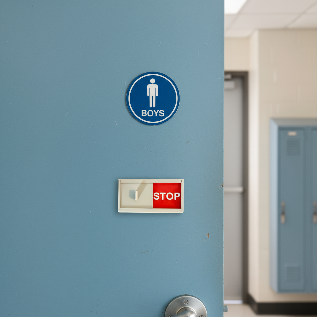 Go/Stop Bathroom Status Sign for Public Bathrooms
