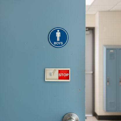 Go/Stop Bathroom Status Sign for Public Bathrooms