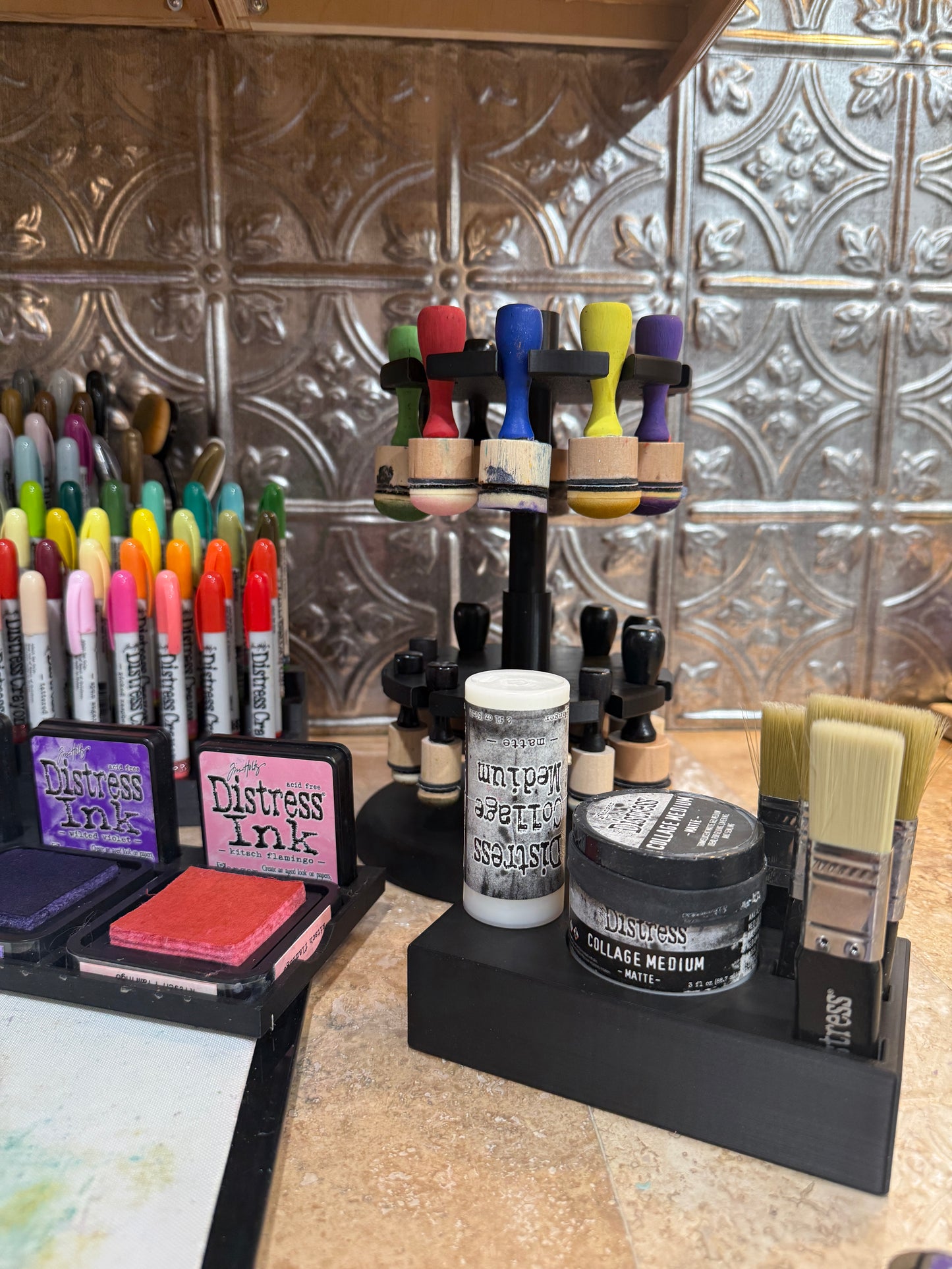 Alcohol Ink Applicator Tool Carousel – Holds 20 Applicators – Craft Storage Organizer