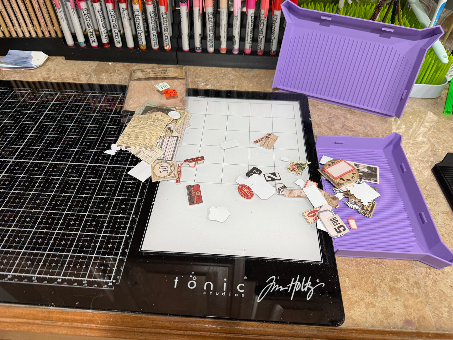 Multi-Purpose Craft Cleanup Tray with Pour Corners & Non-Slip Feet (Set of 2)