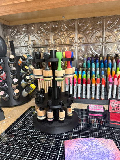 Alcohol Ink Applicator Tool Carousel – Holds 20 Applicators – Craft Storage Organizer