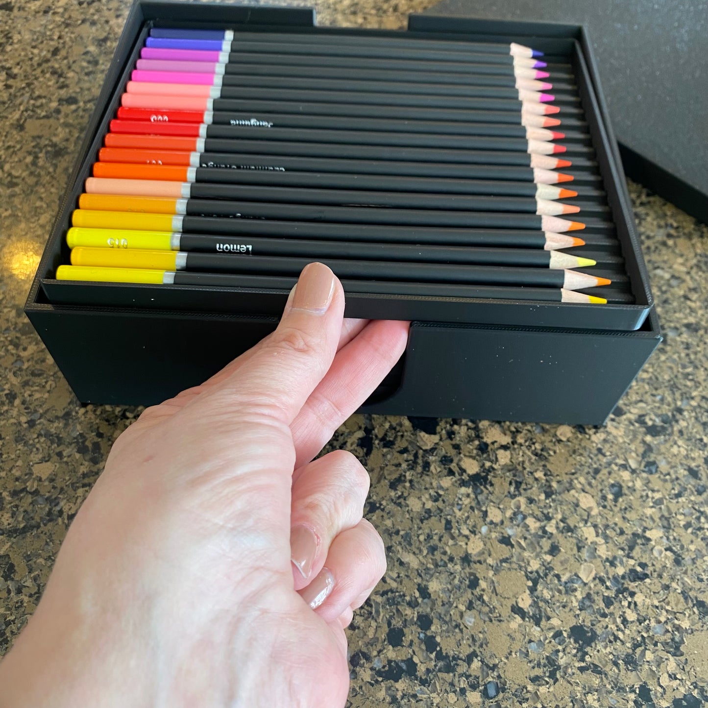 colored pencil tray