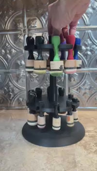 Alcohol Ink Applicator Tool Carousel – Holds 20 Applicators – Craft Storage Organizer